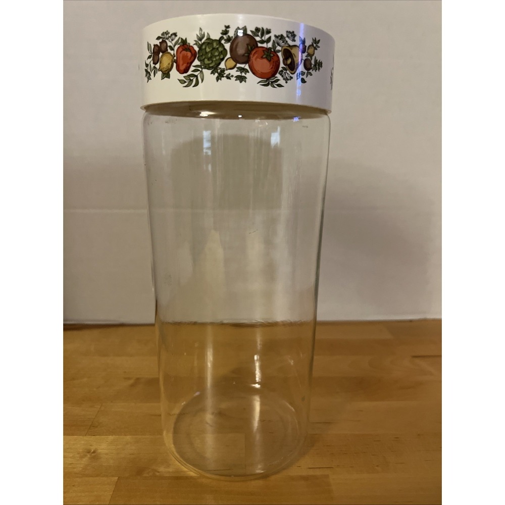 Vintage Pyrex Spice of Life Stackable See N' Store Glass Canister 11" w/Lid